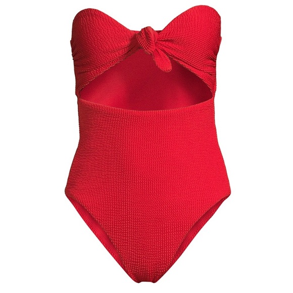 VERONICA BEARD Bethany Strapless Cutout One-piece Swimsuit Vintage Red Size S - Picture 3 of 5